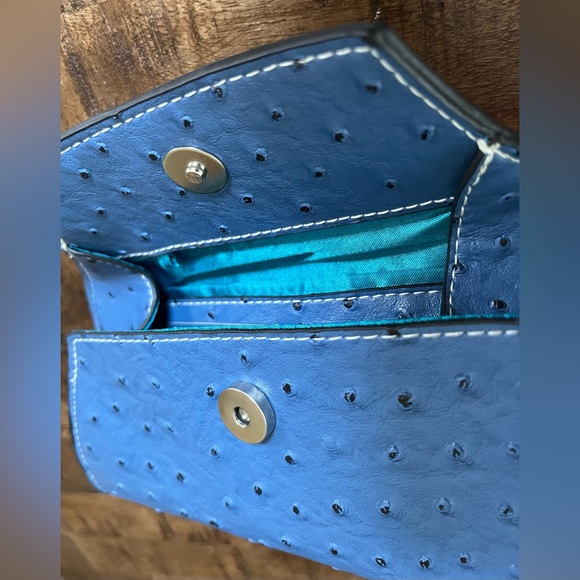 CLAVA Jemma Ostrich Clutch, NWOT - Picture 11 of 13